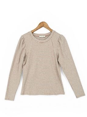 Doe & Rae Long Sleeve Striped Top 95% Cotton 5% Spandex Size Small NWOT